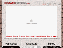 Tablet Screenshot of nissanpatrol.com.au